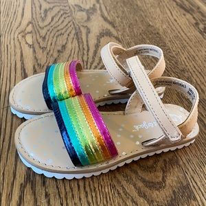 Cat & Jack Rainbow Sandals, Toddler Girl Size 7